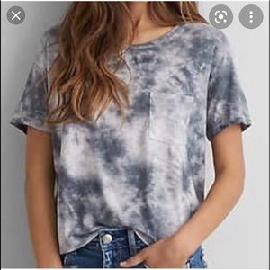 american eagle tie dye pocket tee